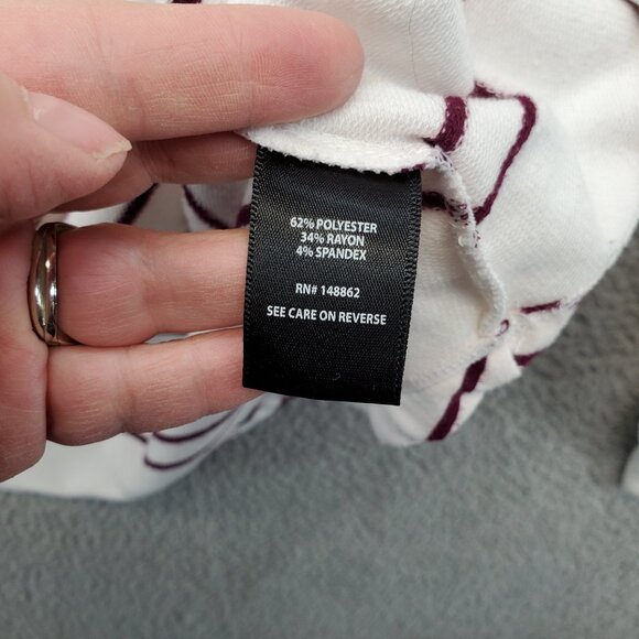 Torrid White Purple Striped Off Shoulder Long Sleeve Active Top Size 0 - Picture 4 of 8